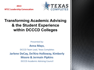 Transforming Academic Advising & the Student Experience within