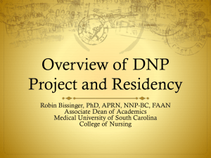 Overview of DNP Residency and Project