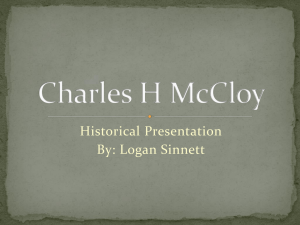 Charles H McCloy PowerPoint