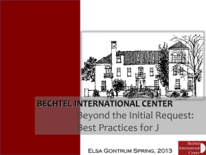 J_Spring update 2013 - Bechtel International Center