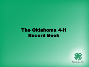Complete Overview of the Oklahoma 4-H Record Book - 4