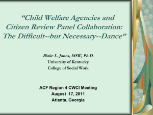 Child Welfare Agencies and Citizen Review Panel Collaboration