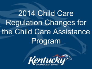 KDPH COOP Tabletop Exercise - The Child Care Council of Kentucky