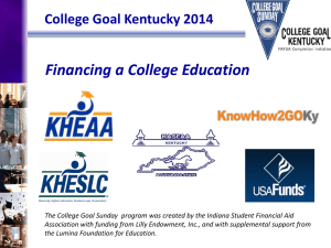 College Goal Kentucky Presentation