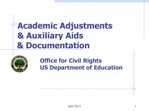 Academic Adjustments and Auxiliary Aids