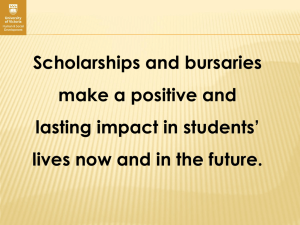 Scholarships and bursaries make a difference in students` lives now