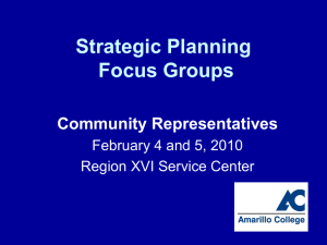 Strategic Planning Focus Groups