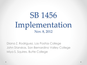 SB 1456 Implementation