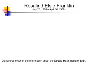 Rosalind Franklin (Molecular Biologist)
