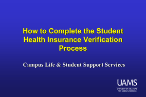 Student Health Insurance Verification Process