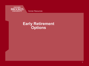 Flexible retirement options April/May 2010