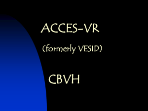 ACCES-VR Transition Information