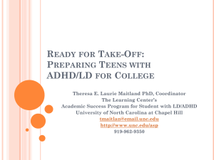 Ready for Take-Off: Preparing Teens with ADHD/LD for College