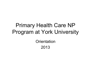Program Orientation - Graduate Program in Nursing (MScN)