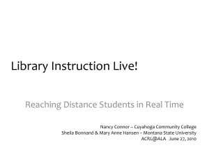 Library Instruction Live! - American Library Association