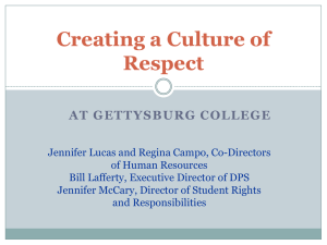 Creating a Culture of Respect at Gettysburg College
