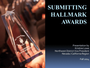 Submitting International Hallmark Awards
