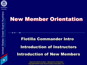 New Member Orientation Presentation