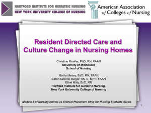 Nursing Homes as Clinical Sites