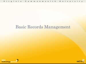 Basic Records Management - VCU Technology Services