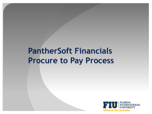 Procure to Pay - Office of Finance & Administration