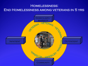 Ending Homelessness Among Veterans in 5 Years