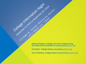 College Information Night Presentation