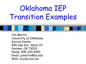 Sample OK IEP Sections