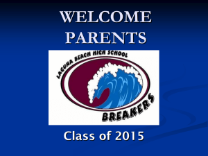 2014 Senior Parent Night - Laguna Beach Unified School