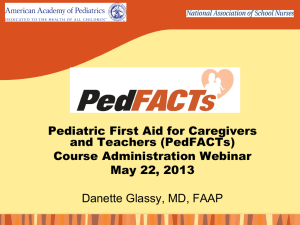 PedFACTs Course Administration Presentation