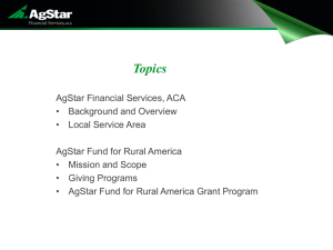 AgStar Fund for Rural America Region Nine Development Commission