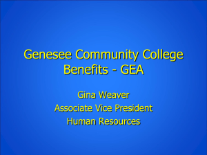 Gina Weaver`s Powerpoint of New GEA Member Benefits