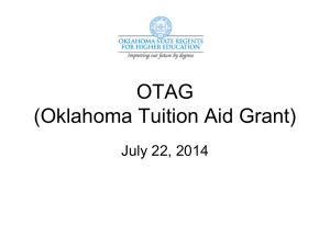 OTAG - Oklahoma State Regents for Higher Education