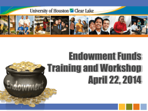 What is an endowment?