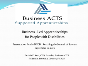 Business ACTS Supported Apprenticeships