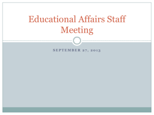 Educational Affairs Staff Meeting - The University of Texas Medical