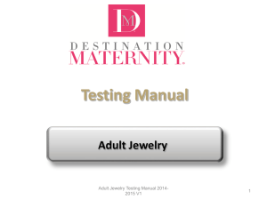 DMC Adult Jewelry Testing Manual