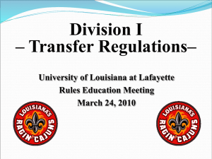 March 2010 Rules Education Presentation - Division I