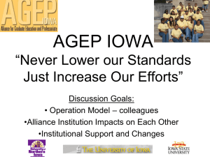 AGEP IOWA: an alliance of University of Iowa, Iowa - NSF-AGEP