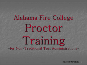 Exam Proctor Training - The Alabama Fire College