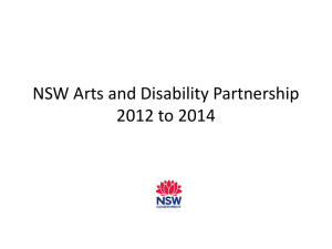NSW Arts and Disability Partnership 2012 to 2014