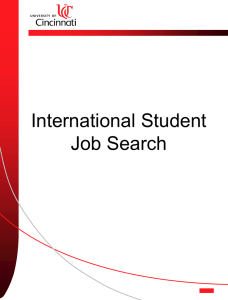 The International Student Job Search