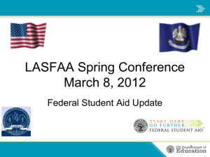 Federal Student Aid Update