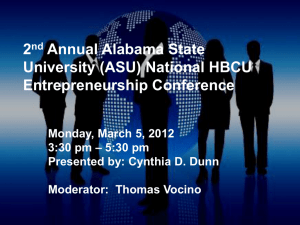 2 nd Annual Alabama State University (ASU) National HBCU