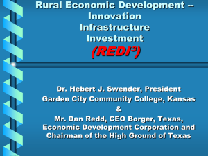 Rural Economic Development - Garden City Community College