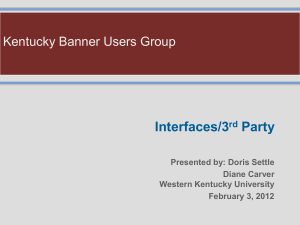Interfaces/3rd Party - Eastern Kentucky University