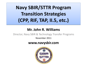 NAVY Transition Strategies Presentation
