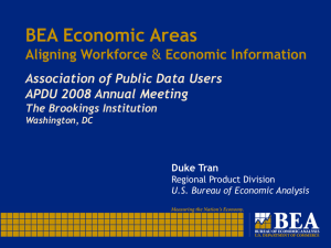 BEA Economic Areas Aligning Workforce