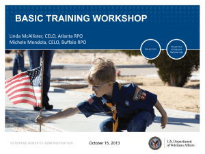 Basic Training Workshop - National Association of Veteran`s