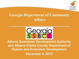 SSBCI Presentation - Georgia State Small Business Credit Initiative